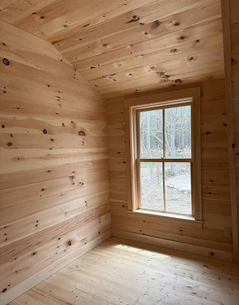 Wood panel interior at Pressey Village Home