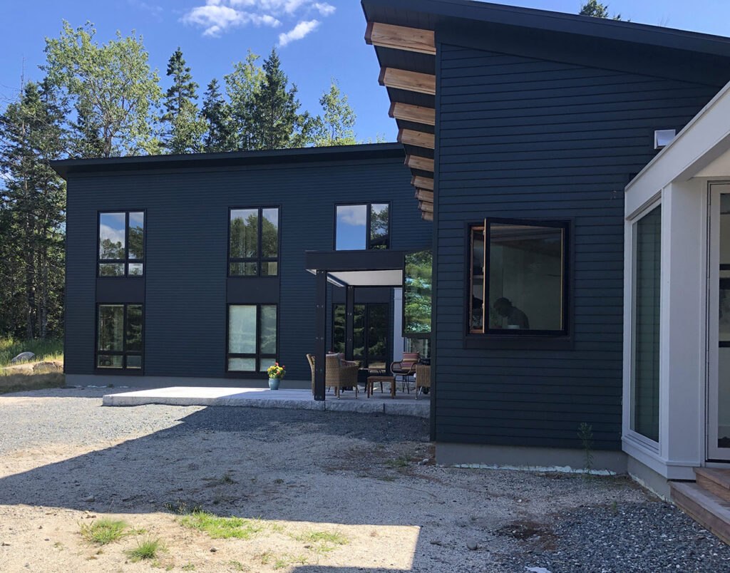 Exterior side view of Brooklin Shore Front home