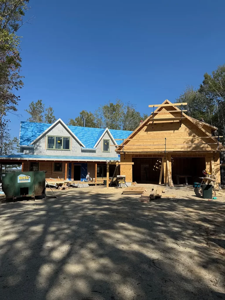 Eggemoggin Reach home exterior with garage