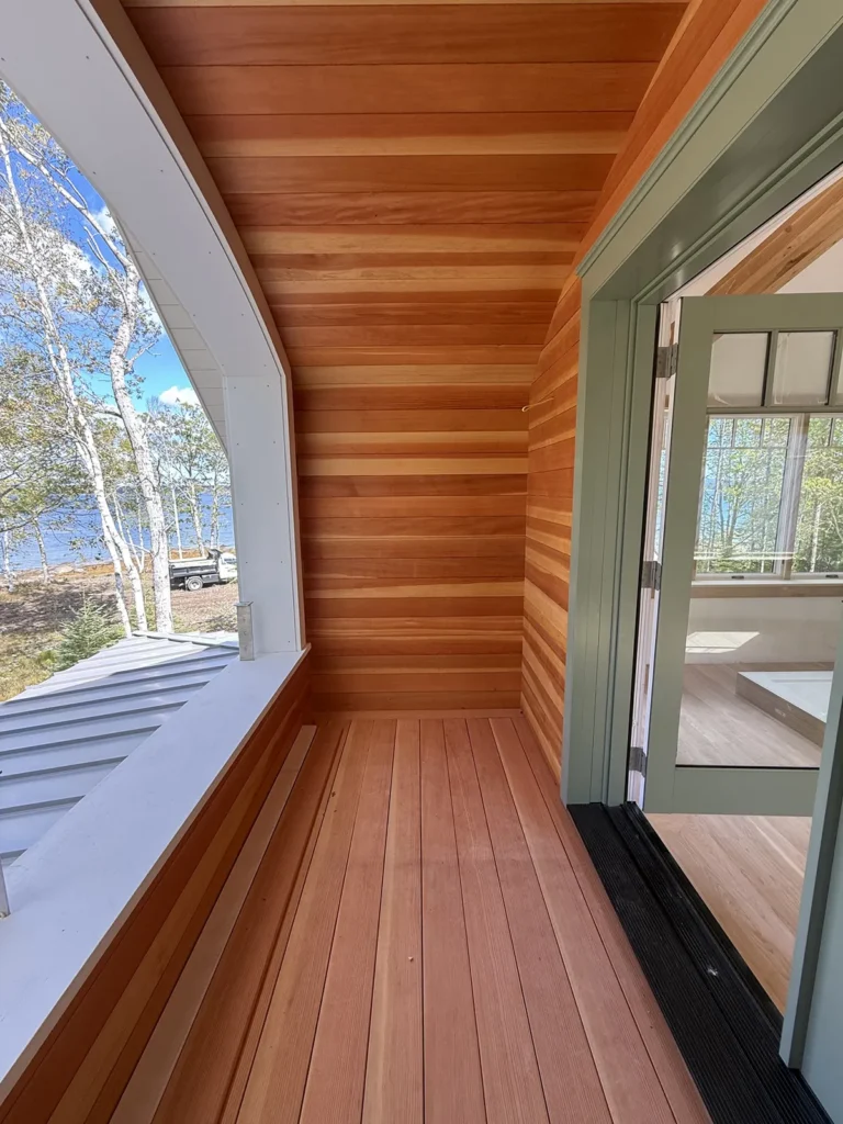 Wood aclove at Eggemoggin Reach Home