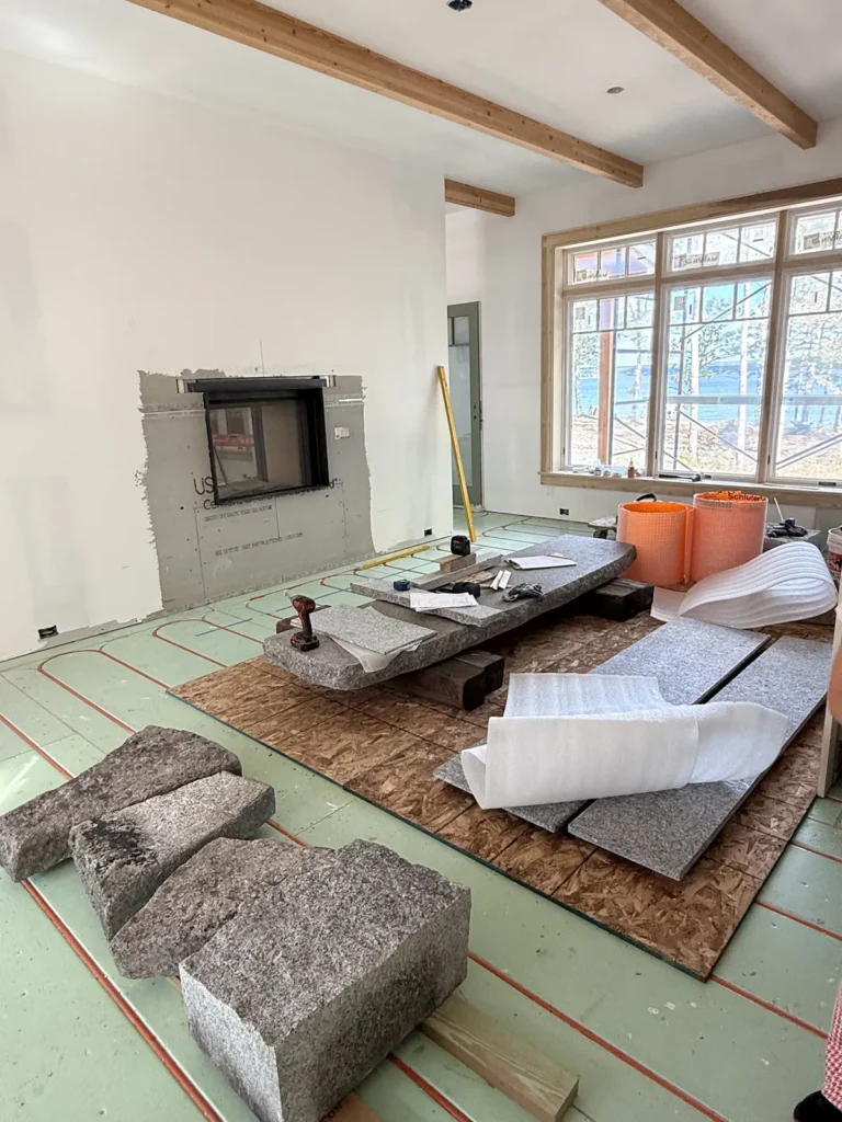 Stonework starting at Eggemoggin Reach Home